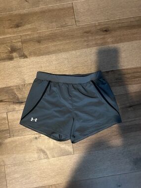 Under Armour Gray Athletic Performance Shorts with Black Trim
